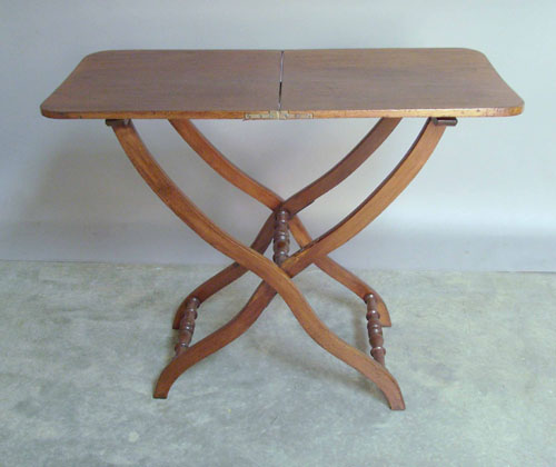 Appraisal: English mahogany coaching table h w d