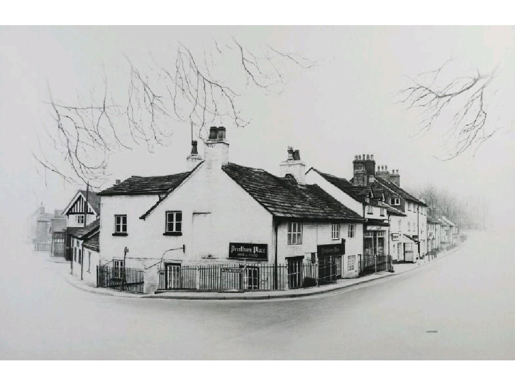 Appraisal: MARC GRIMSHAW PENCIL DRAWING 'Prestbury Village - Cheshire' signed titled