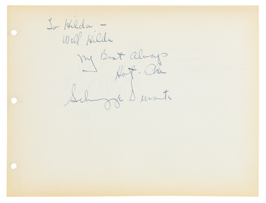 Appraisal: ALBUM Autograph album containing approximately Inscriptions Signed mostly by stars