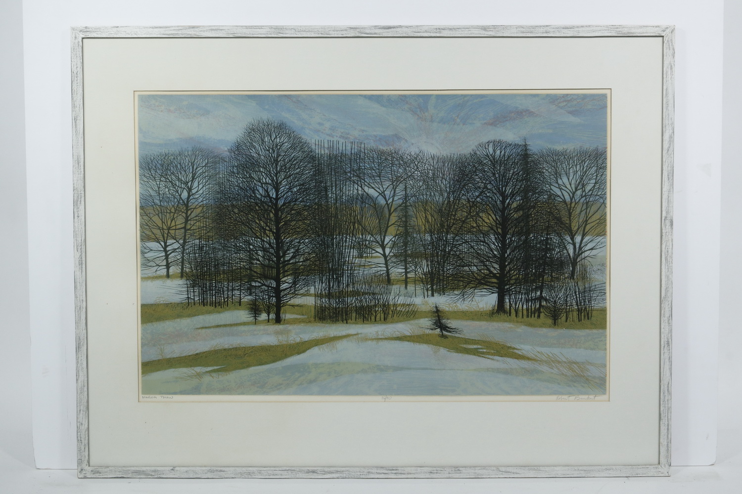 Appraisal: ROBERT RANDALL BURKERT MA WI - March Thaw serigraph pencil