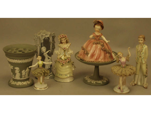 Appraisal: Collection of porcelain figurines with slight damage and damaged pieces