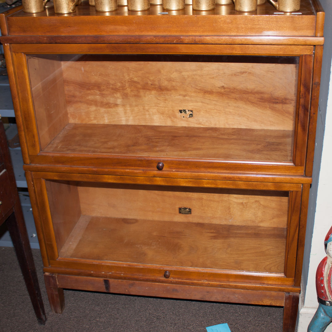 Appraisal: Two-section barrister bookcase