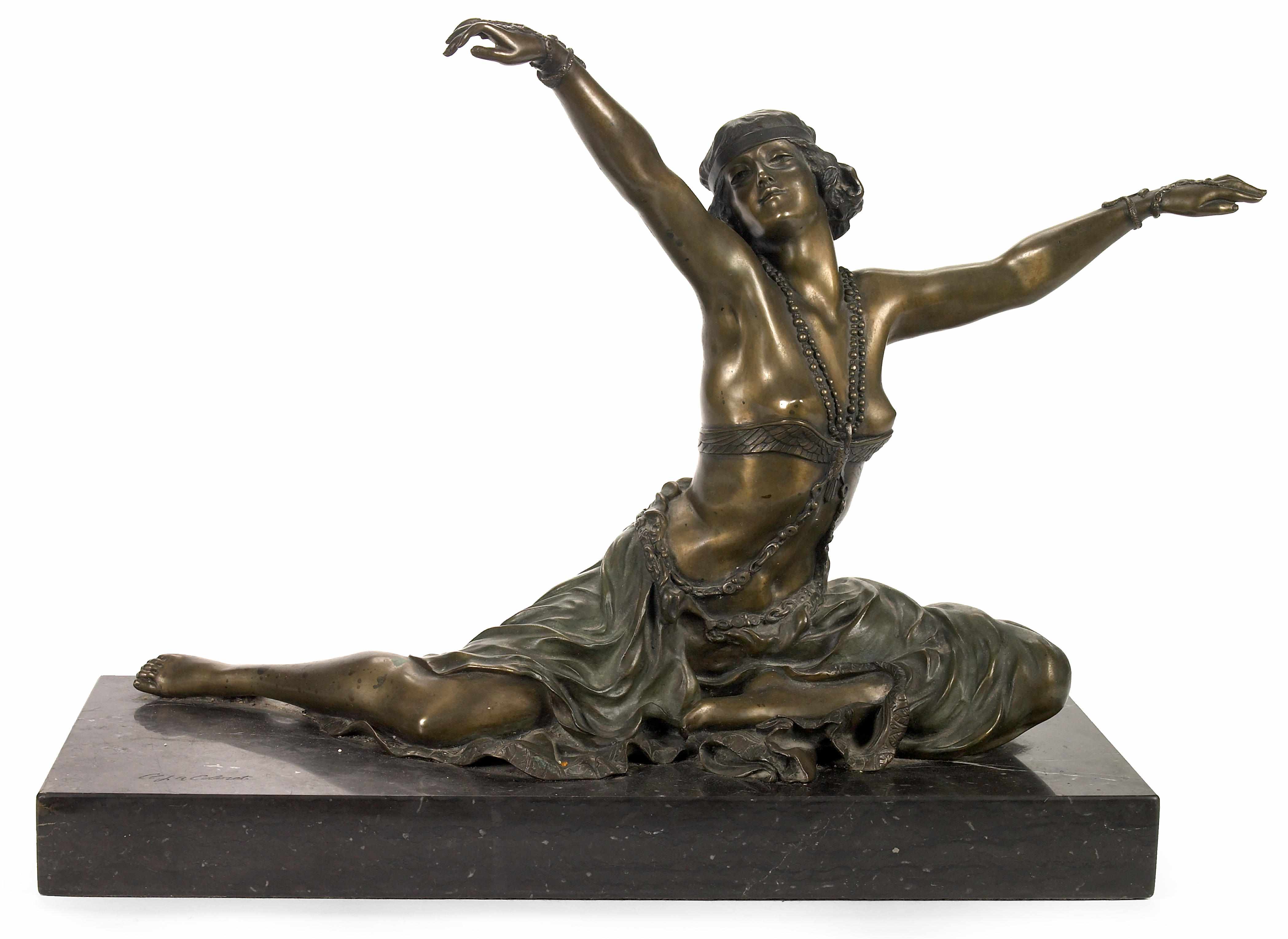 Appraisal: Claire Jeanne Roberte Colinet French - Theban Dancer circa patinated