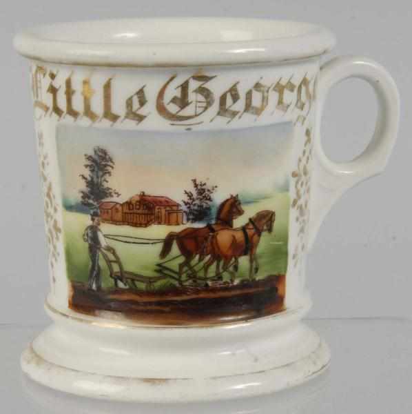 Appraisal: Farmer Shaving Mug Description Marked Little George across top Very