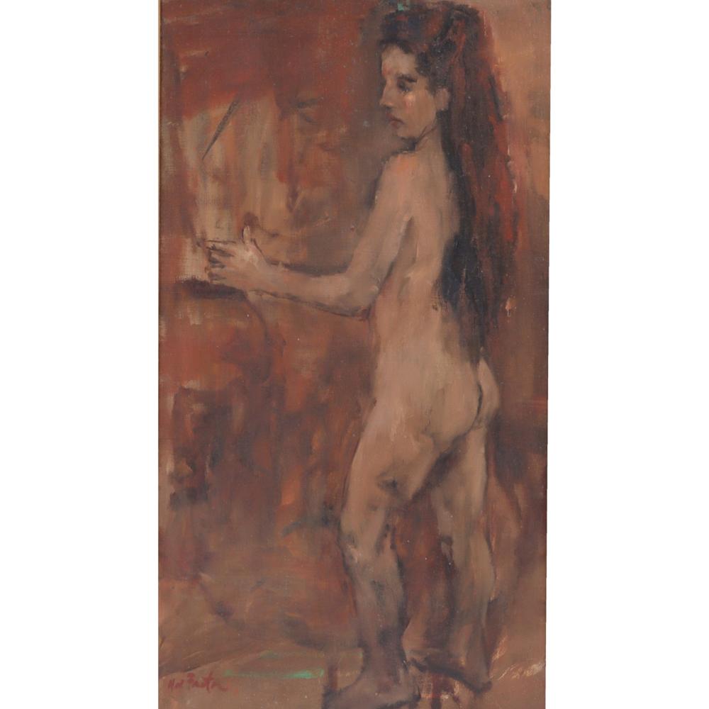 Appraisal: Hal Frater New York - Nude Figure with Hand Raised