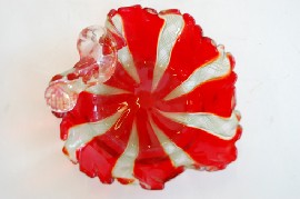 Appraisal: MURANO LATTICCINO GLASS DISH