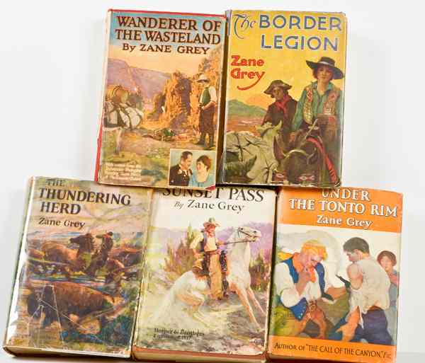 Appraisal: Zane Grey Westerns Early Printings and One Photoplay Edition Lot