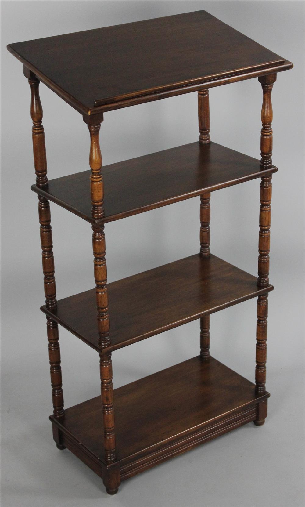 Appraisal: GEORGE III STYLE MAHOGANY BOOKSTAND BY BEDFORD NY having a