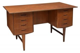 Appraisal: DANISH MID-CENTURY MODERN TEAKWOOD DESK Danish mid-century modern teakwood desk