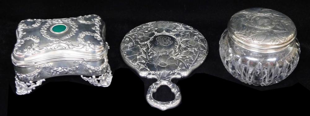 Appraisal: STERLING Three sterling silver ladies accessories by Gorham and Mauser