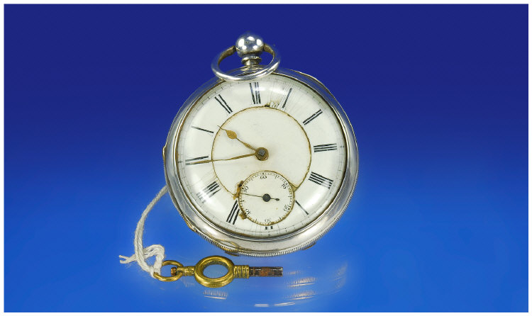 Appraisal: Victorian Silver Pocket Watch Hallmark Chester With Key