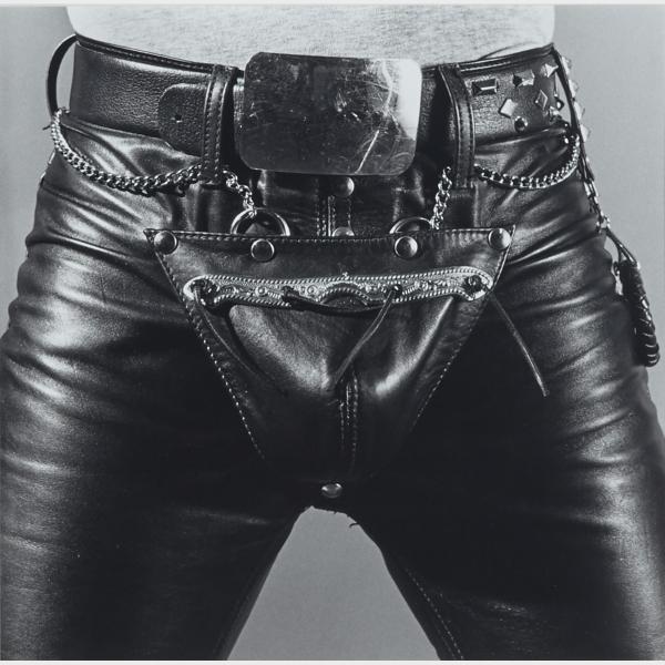 Appraisal: Robert Mapplethorpe - LEATHER CROTCH MAP American Silver print inscribed