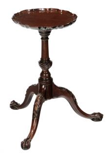 Appraisal: George III Carved Mahogany Pie Crust Kettle Stand British th