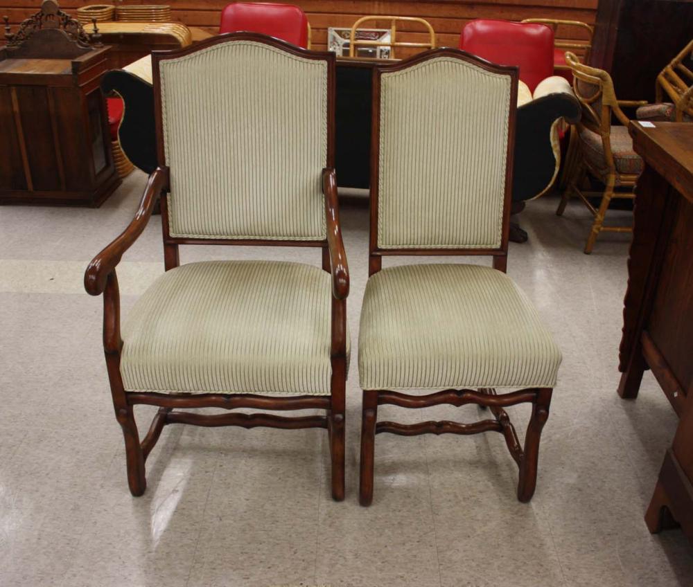 Appraisal: SET OF EIGHT PROVINCIAL STYLE DINING CHAIRS late th century