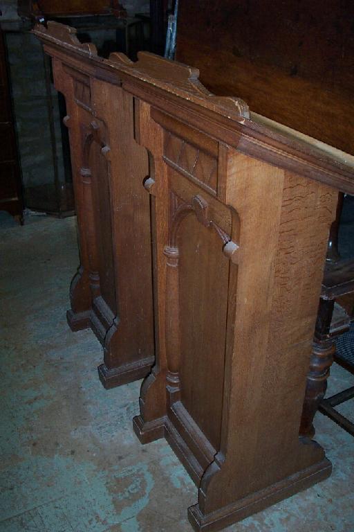 Appraisal: A pair of oak lecterns with carved and Gothic revival