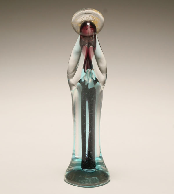 Appraisal: Italian possibly Archimede Seguso sommerso glass figure of Mary Blue