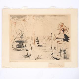 Appraisal: Salvador Dali etching Salvador Dali etching Salvador Dali Spanish -