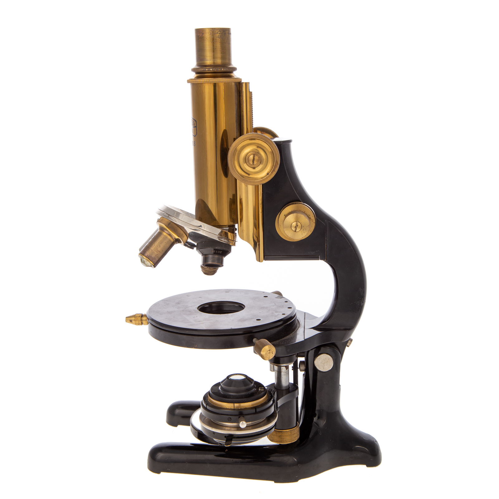 Appraisal: ZEISS JENA MICROSCOPE Circa s enameled metal diaphragm with polished