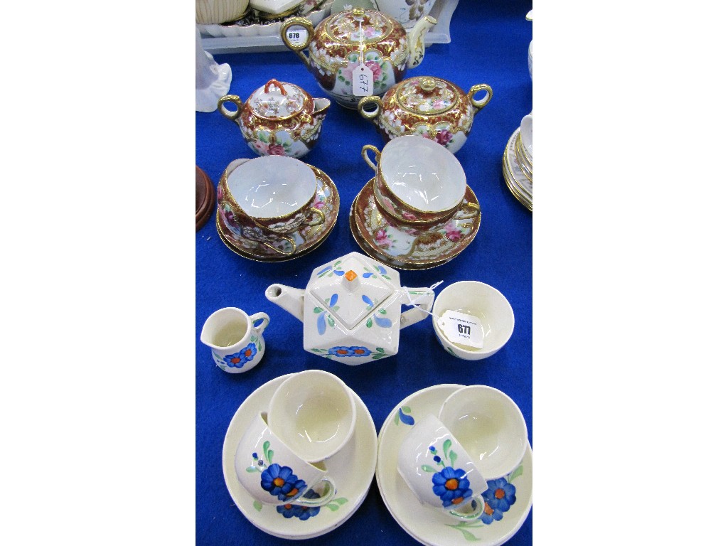 Appraisal: S Hancock Sons Corona Ware child's teaset and a Noritake