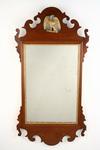 Appraisal: MIRROR - th C Chippendale mahogany mirror Carved crest rail