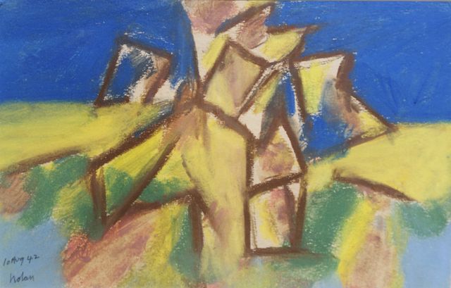 Appraisal: Sidney Nolan - Wimmera pastel signed 'nolan' lower left inscribed