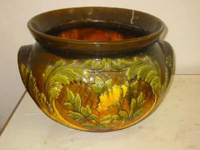 Appraisal: A BRETBY POTTERY JARDINIERE of circular form with flared rim