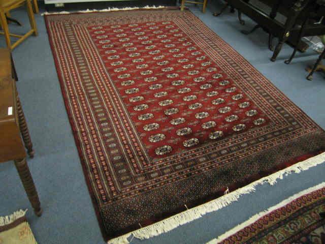 Appraisal: Bakteria Persian Handmade Silk Wool Rug fine tight weave elaborate