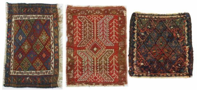 Appraisal: lot of Small hand-tied wool rugs including diamond pattern in