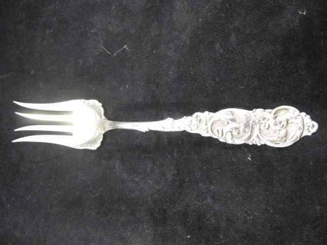 Appraisal: Whiting Victorian Sterling Silver Chipped BeefFork rococo design '' excellent