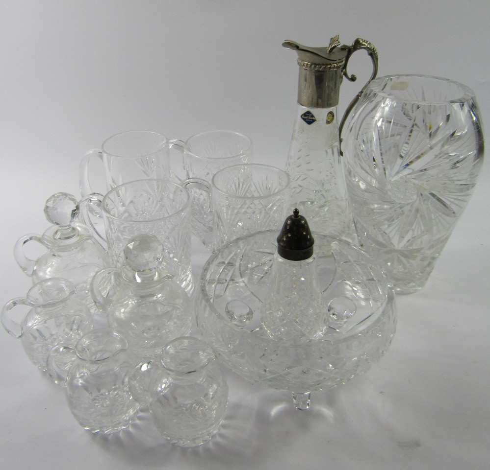 Appraisal: Glassware and crystal to include a Royal Brierley crystal decanter