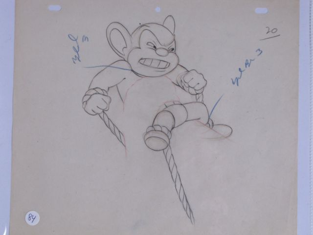 Appraisal: Circa 's Mighty Mouse original production drawing from the TerryToon