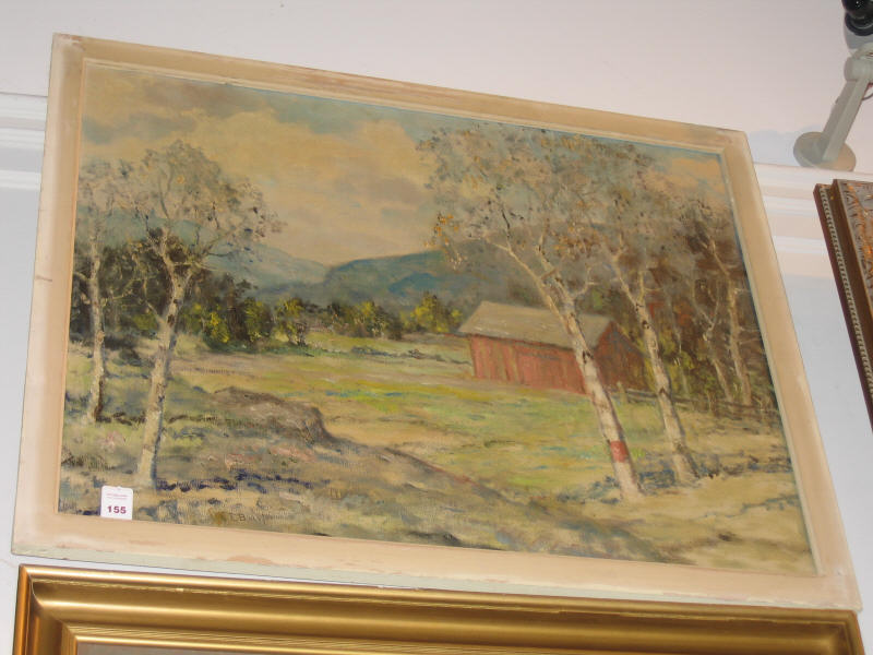 Appraisal: CHARLES E BUCKLER AMERICAN B THE RED BARN oil on