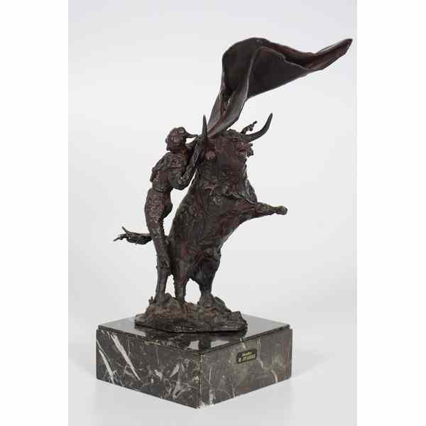 Appraisal: Heriberto Juarez Mexican - Bronze Matador Bronze on marble base