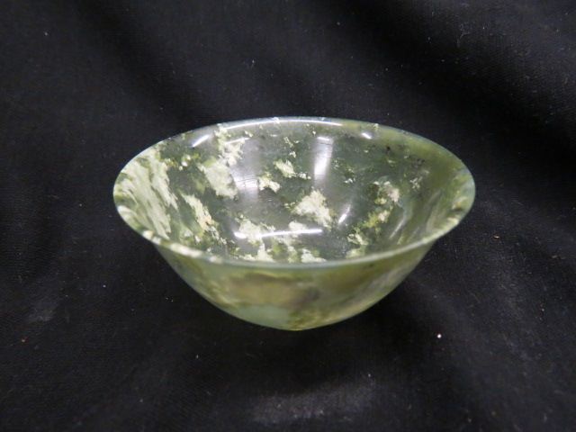 Appraisal: Chinese Jade Bowl mottled green diameter