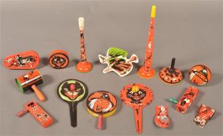 Appraisal: Halloween Tin Lithograph Noise Makers Halloween Tin Lithograph Noise Makers