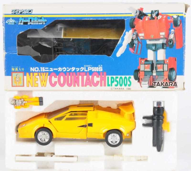 Appraisal: Yellow Lamborghini Countach Takara Tigertracks to Transformers fans the No