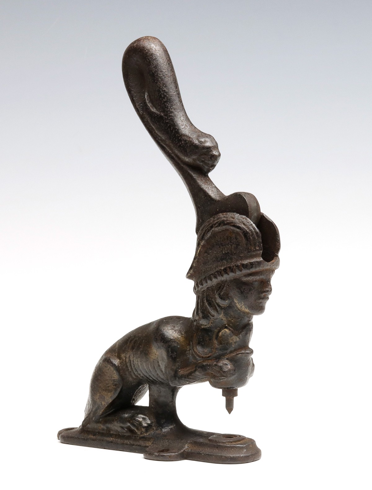 Appraisal: A TH C CAST IRON SPHINX FIGURAL RIVET PRESSThe figural