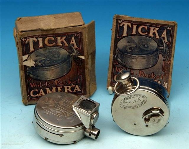 Appraisal: A 'Ticka' Watch Pocket camera by Houghton's Ltd with view