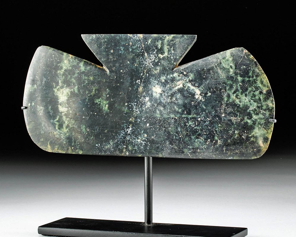 Appraisal: Ancient Trujillo Greenstone Bat Wing Pectoral Pre-Columbian Venezuela Trujillo ca