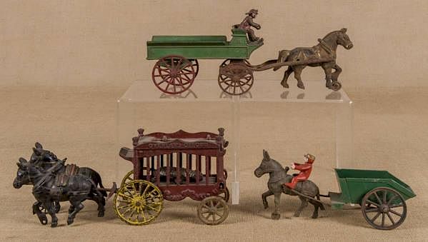 Appraisal: Kenton cast iron horse drawn wagon '' l toget Kenton