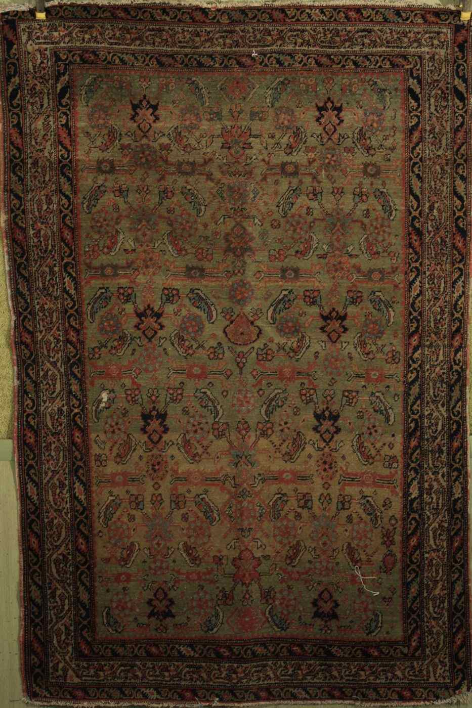 Appraisal: ORIENTAL RUG HAMADAN ' x ' '' Two columns of