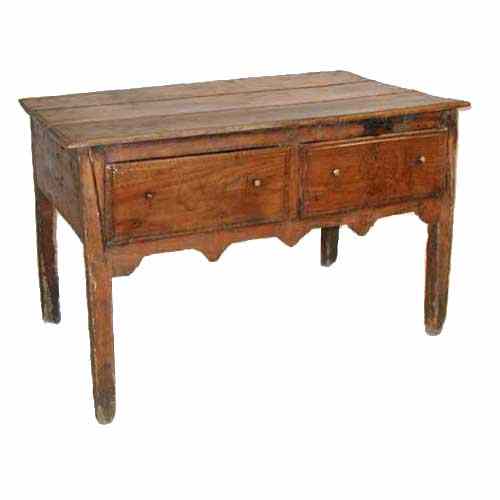 Appraisal: A Portuguese Chestnut Side Table th century having a rectangular