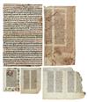 Appraisal: MANUSCRIPT LEAVES Twelve manuscript leaves on vellum the majority of