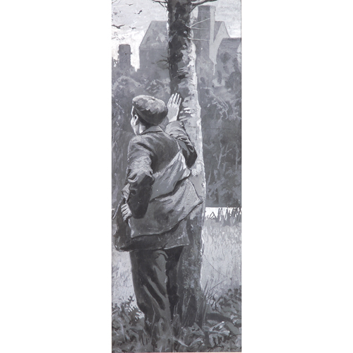 Appraisal: Earl Horter - Philadelphia gouache illustration of boy standing by