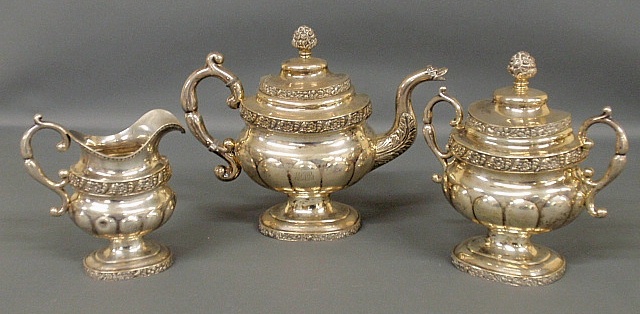 Appraisal: - Trotter Huntington Charlotte NC silver teapot with serpent head