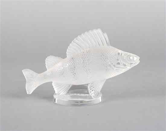 Appraisal: A Lalique Fish Form Mascot Perche having Lalique France mark