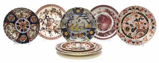 Appraisal: An Assembled Set of Six English Plates in the Imari