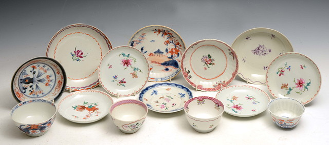 Appraisal: A COLLECTION OF CHINESE AND JAPANESE TEA BOWLS and saucers