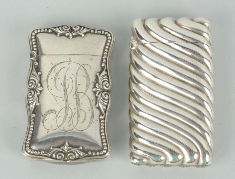 Appraisal: Lot Of Sterling Silver Match Safes Or Vestas Both by