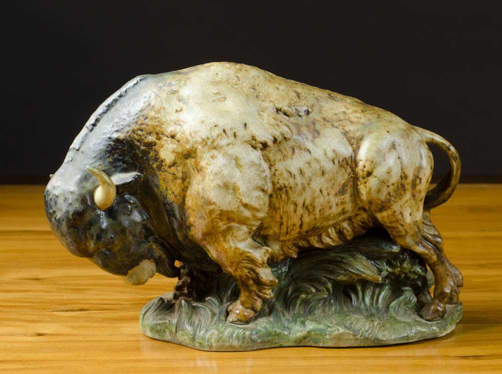 Appraisal: LLADRO PORCELAIN BISON FIGURE by sculptor Salvador Furio issued in